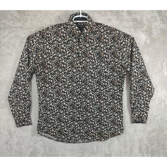 Daniel K. Men's Long Sleeve Tailored-Fit Ditsy Floral Print Button-Up Shirt Lrg - Picture 2 of 10